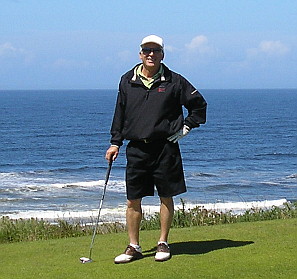 John Gachina playing golf, Bay Area CA, Milpitas