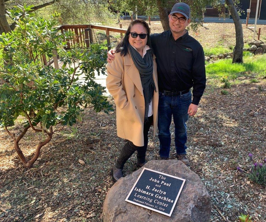 Jackie and Dominic Gachina at dedication at Foothill College, Los Altos, CA