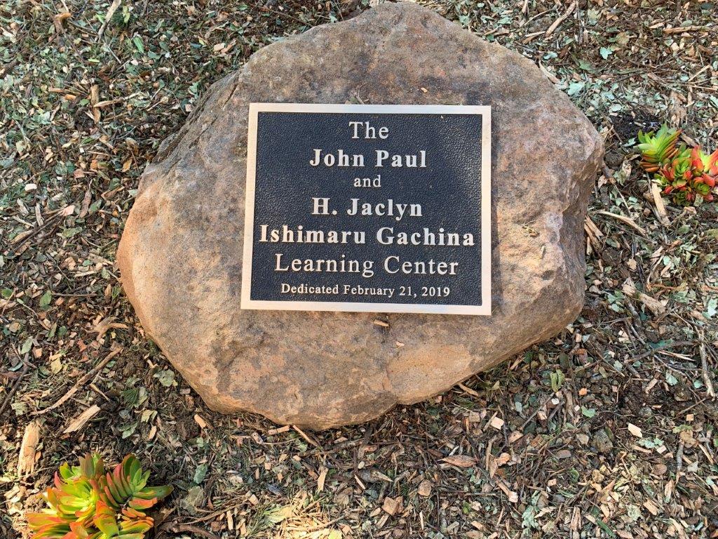 John & Jackie Learning Center plaque